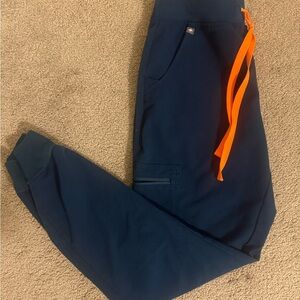 FIGS deep reef blue Zamora jogger scrub pants